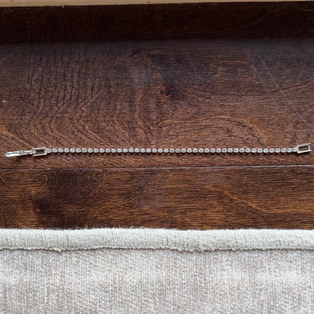 Icing Silver-Tone Crystal Tennis Bracelet